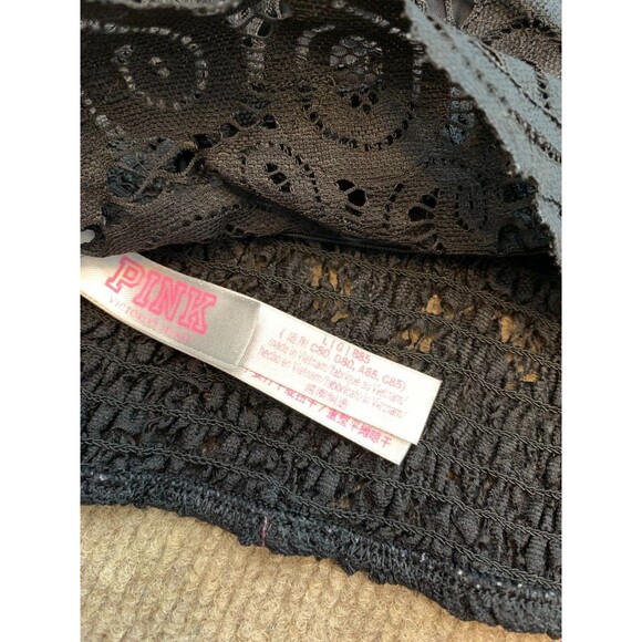 Victoria's Secret PINK Bra Set Womens L Lace Bralette Plunge V-Neck Pullover - Picture 8 of 9